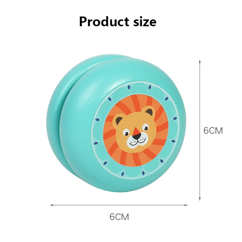 Детский шар йо-йо милые животные принты деревянные игрушки божья коровка Детские