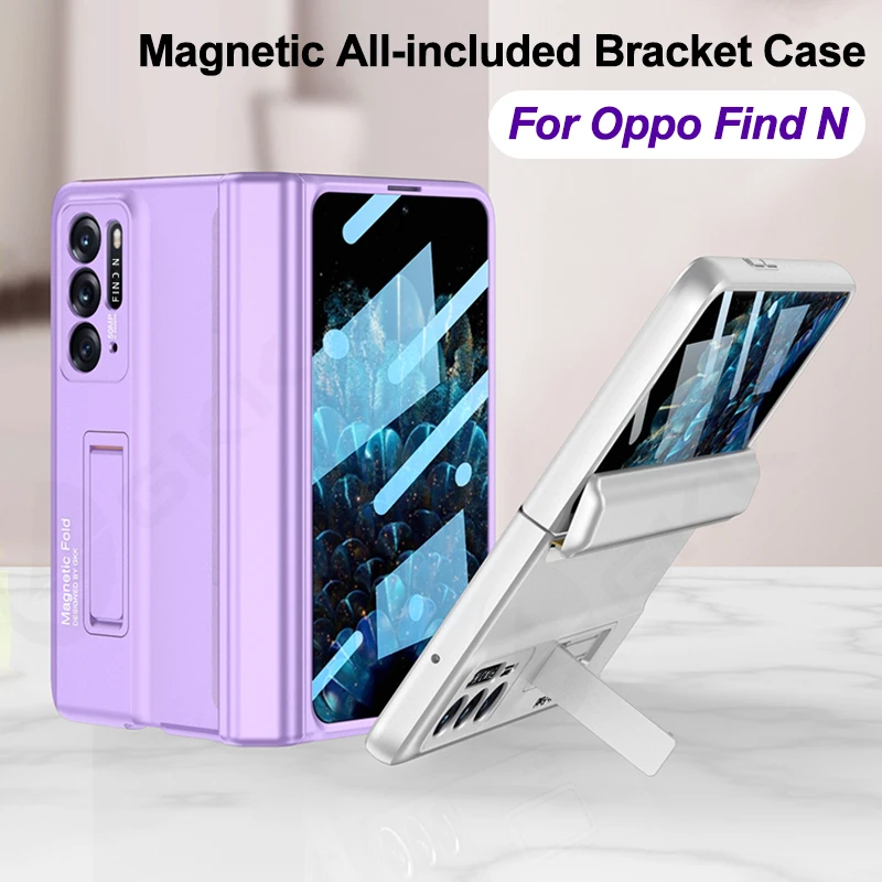 

Оригинальный чехол GKK с магнитными петлями для OPPO Find N чехол 360 полностью входящий в комплект защитное стекло стойка жесткий чехол для OPPO Find N