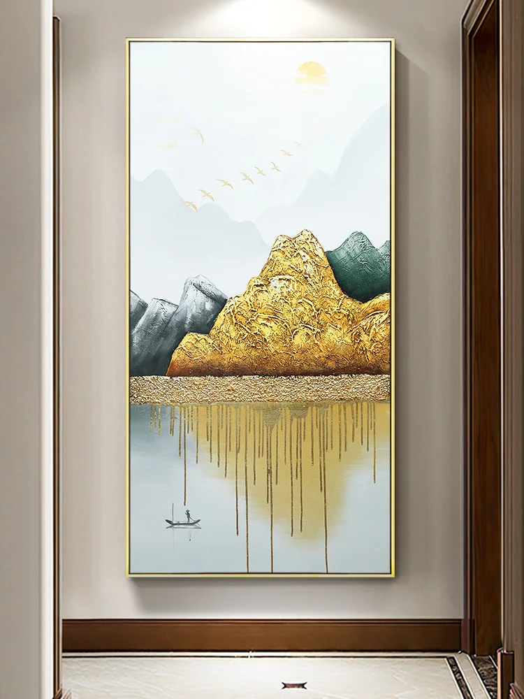 

Hand-painted Oil Painting Porch Decoration Painting Rizhao Jinshan Light Luxury Entry Corridor Mural Painting