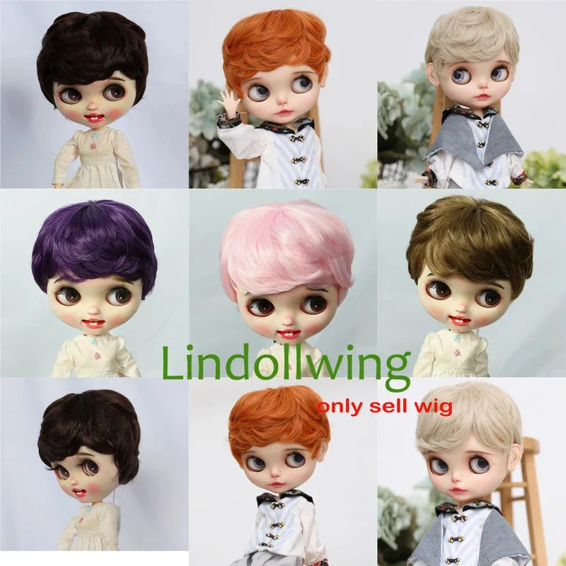 Фото Короткий кудрявый парик Blyth Qbaby Amydoll, 9-10 дюймов, коллекция Short Curly №1