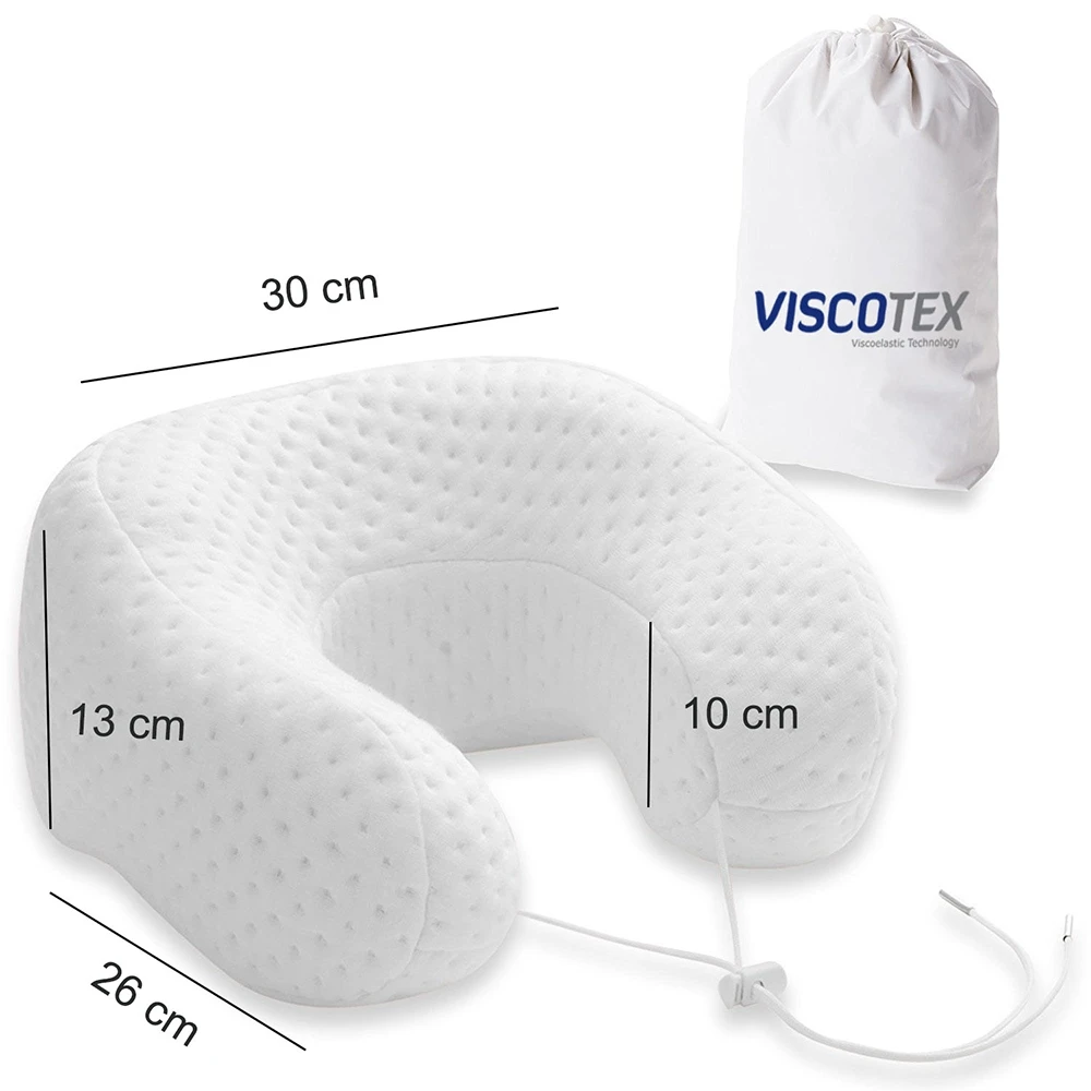 Подушка для шеи Viscotex 30x28x12 см/дорожная подушка расслабления езды и здорового сна