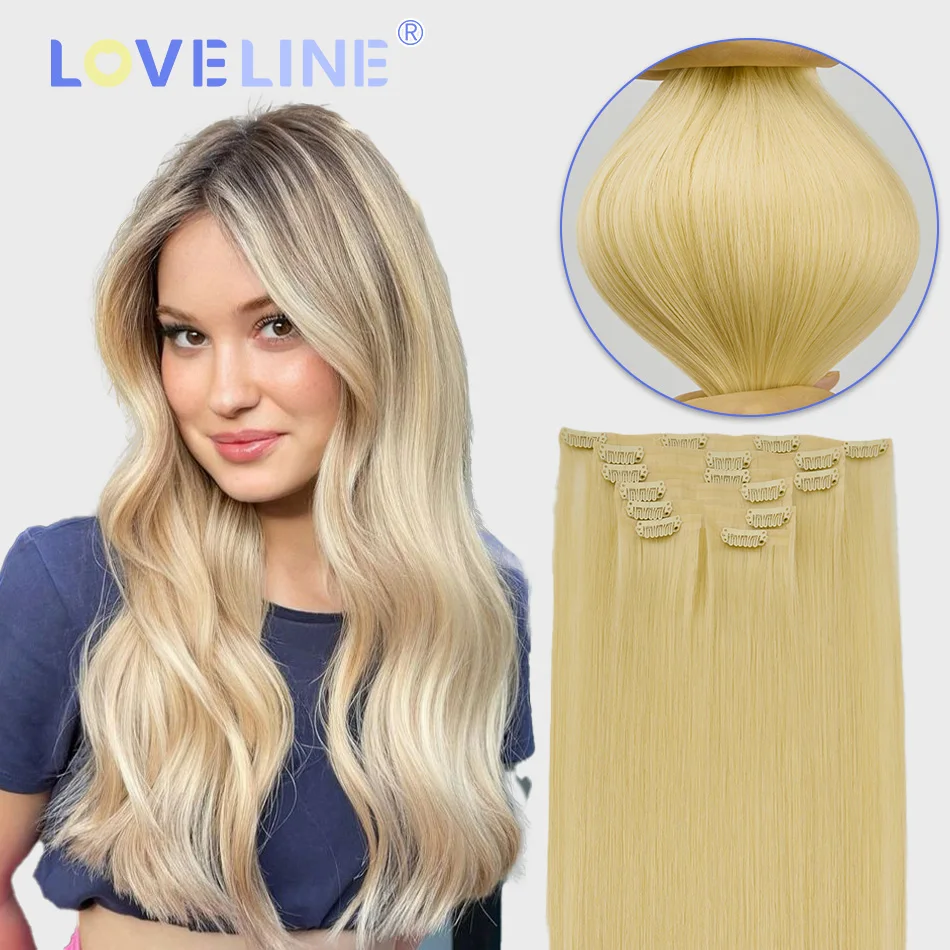 7 шт./упаковка пряди из ПУ кожи 14-24 дюйма