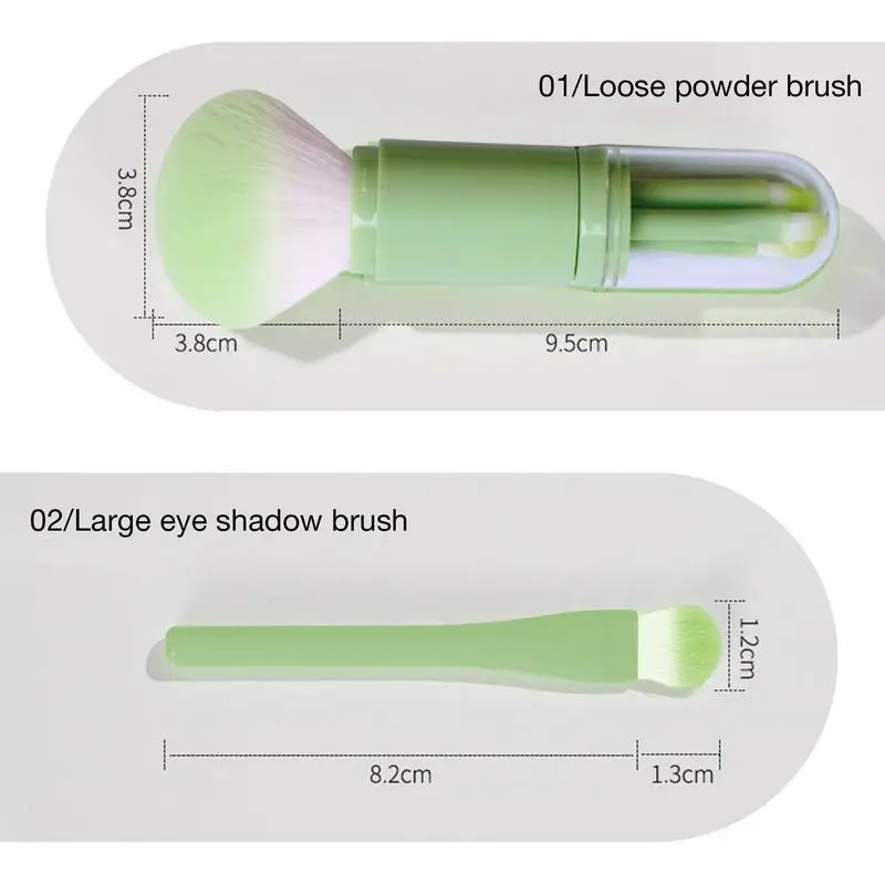 Портативная дорожная кисть для губ 4 в 1 портативный дорожный набор кистей