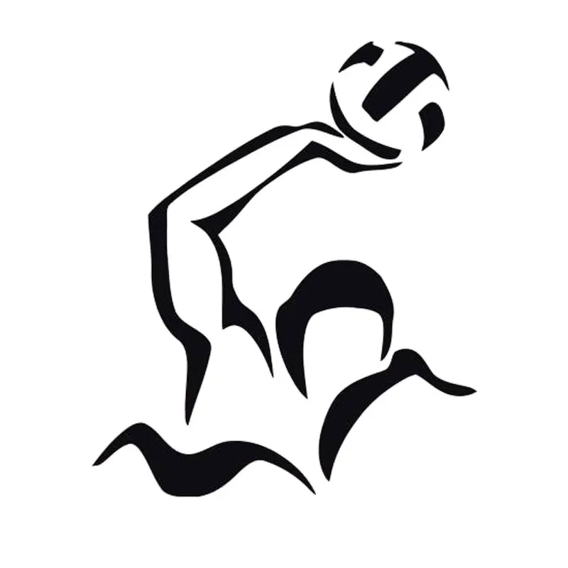 

WATER POLO Sport украшение автомобильная наклейка кузов автомобиля виниловая наклейка черный/серебристый 13,5 см * 15,8 см