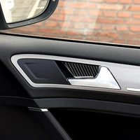 4pcs 100 3k carbon fiber car door handle bowl sticker scratch protective protection strip for volkswagen golf 7 2013 2017