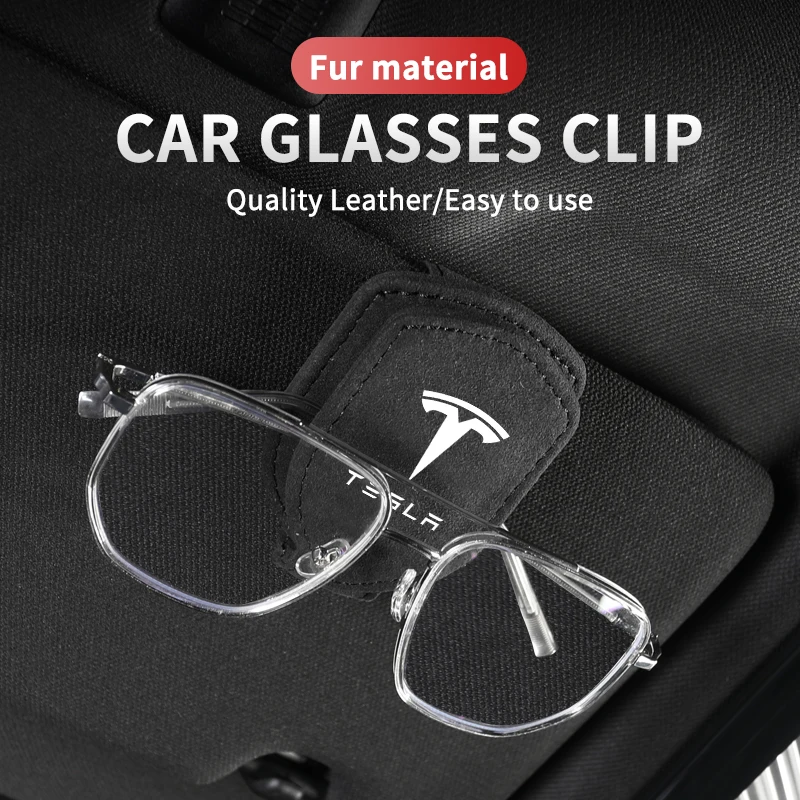 

Car Auto Sun Visor Glasses Box Card Ticket Holder Stand For Tesla Model 3 Model S Model X Model Y Roadster Bonina Coil