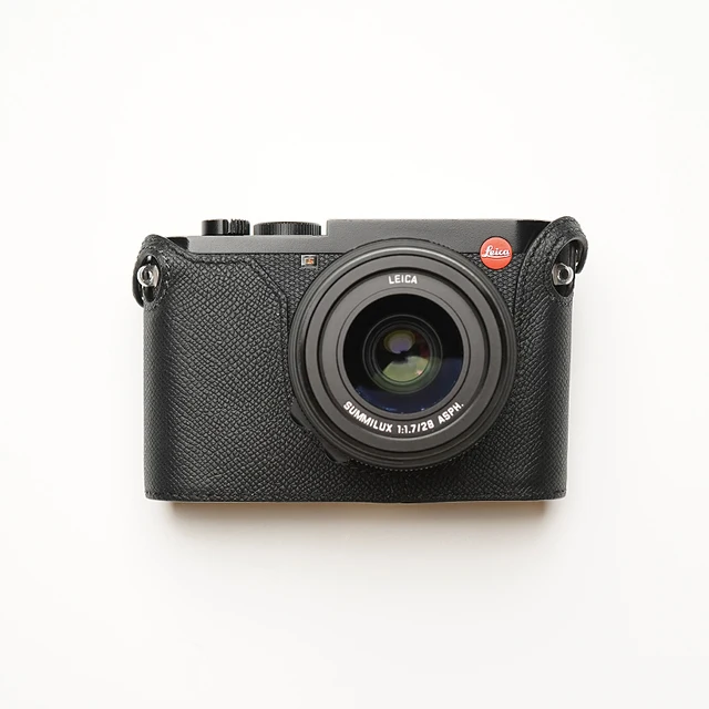 

Полусумка из натуральной кожи для фотоаппарата, боди для камеры Leica Q2, ручная работа, стиль, кожа, с ладонью, gra Typ116