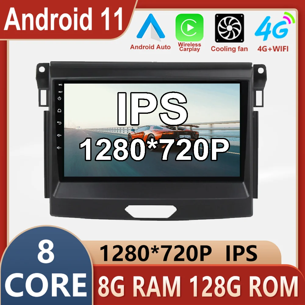 

9" Android 11 For Ford Everest Ranger 2015 2016 2017 DSP IPS Car Multimedia Radio Stereo Video Navigation GPS Wireless Carplay