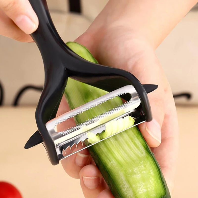 

2 In 1 Vegetable Cutter Double Planing Grater Slicer Multifunction Grater Fruit Apple Peeler Removable Kitchen Gadget Tools