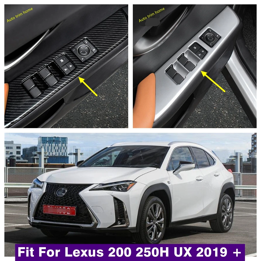 

Inner Door Armrest Window Glass Lift Button Control Panel Cover Trim For Lexus UX 200 250H 2019 - 2023 Matte / Carbon Fiber Look