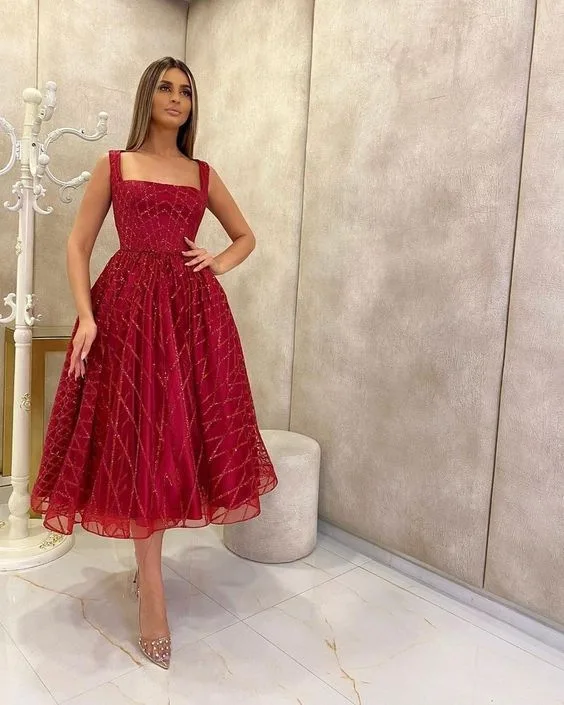 

A-Line Spaghetti Strap prom Party Prom Lace Sexy Sequined Mesh Evening Dress Elegant Temperament Hight Waist Communion Dress