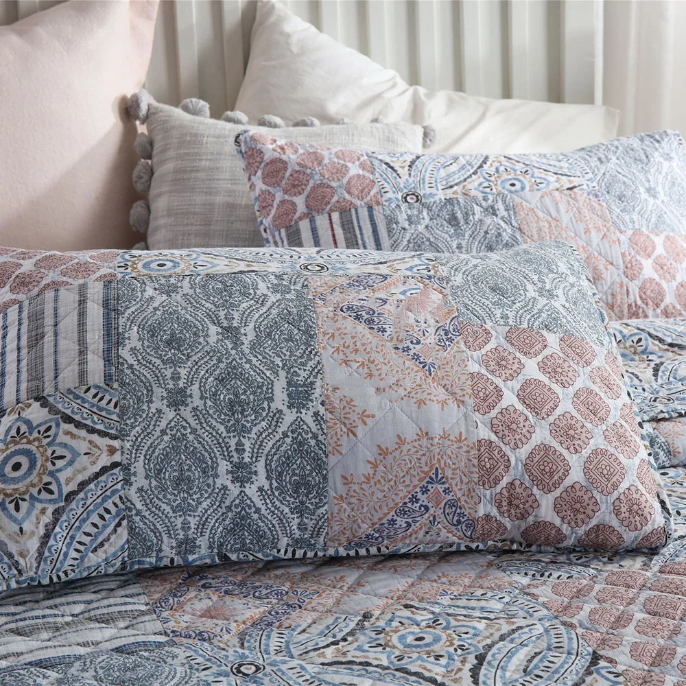 Комплект хлопкового одеяла CHAUSUB настоящее лоскутное покрывало на кровать 3 шт.