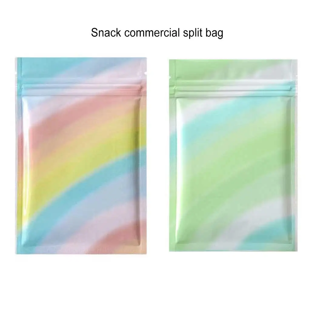 

100Pcs Ziplock Bag Packaging Bags Convenient Resealable Pouch Kitchenware Dried Fruits Snack Nuts Full color 710CM