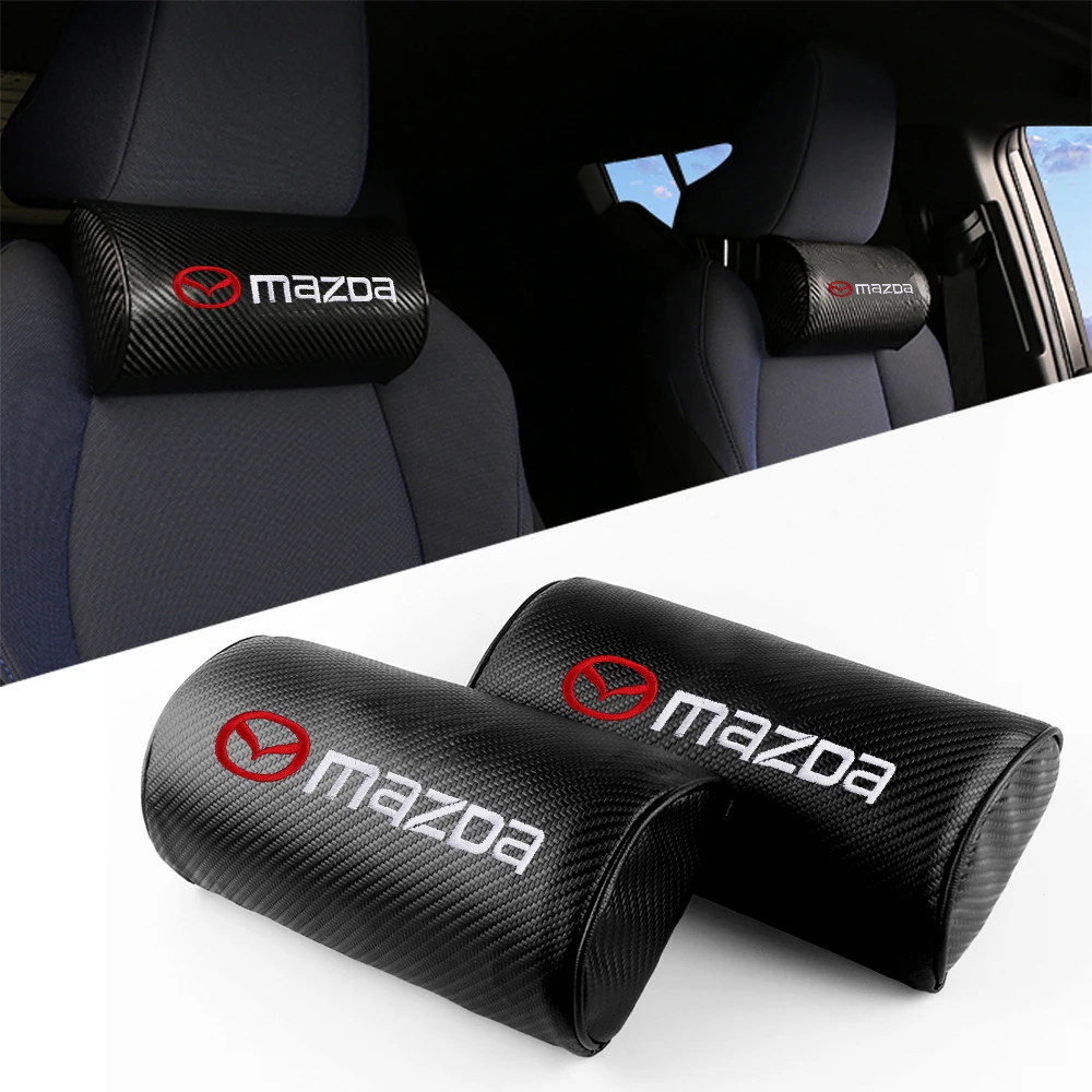 

1Pcs Car Head Neck Rest Pillow Carbon Fiber Headrest Car Interior Accessories For Mazda 2 3 5 Ms CX-4 CX-5 CX6 M3 M6 MX3 MX5 Rx8