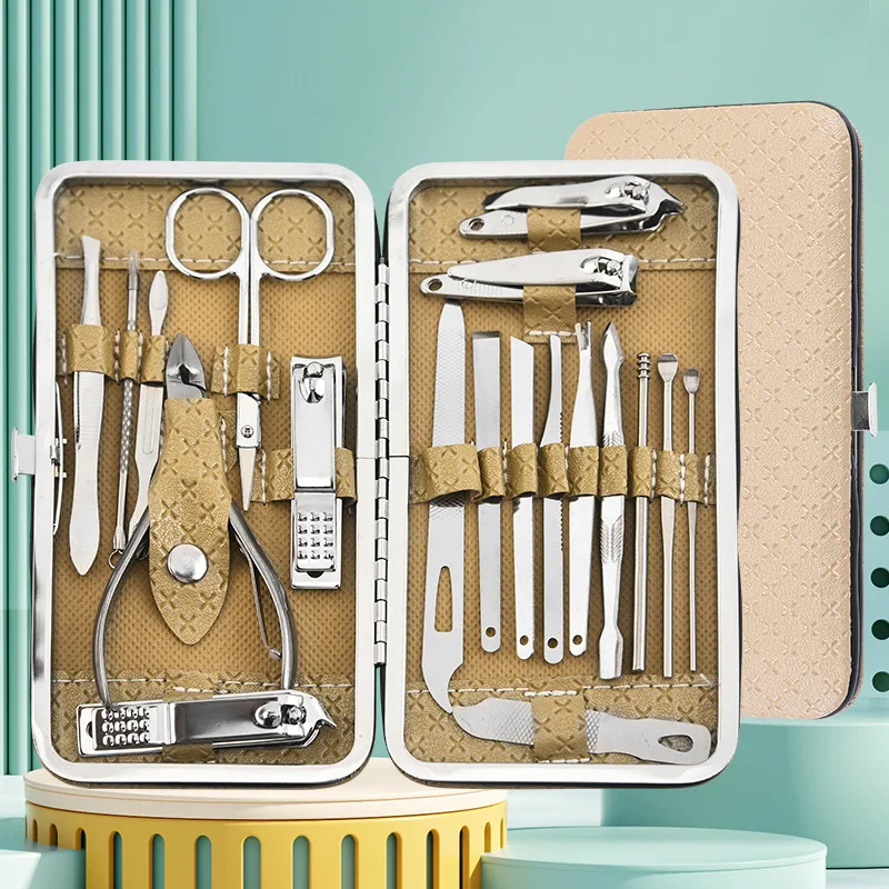 

Nail Scissors 19-Piece Set Nail Beauty Tool Set Pedicure Knife Full Set Nail Clippers Nail Clippers Suit