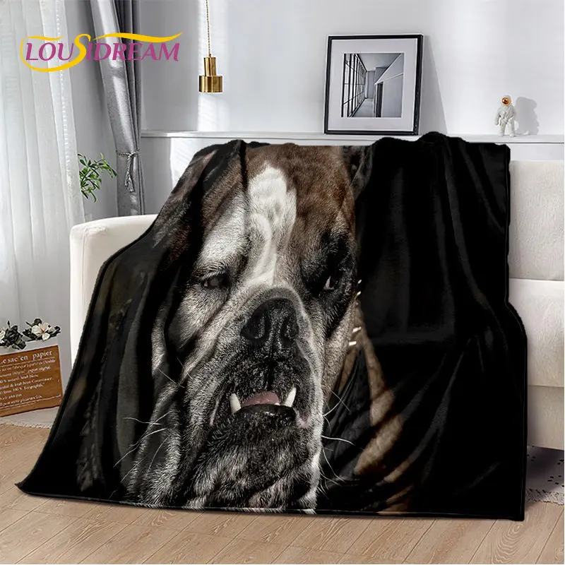 

Cartoon French Pit Bull Dog Pet Soft Plush Blanket,Flannel Blanket Throw Blanket for Living Room Bedroom Bed Sofa Picnic Cover