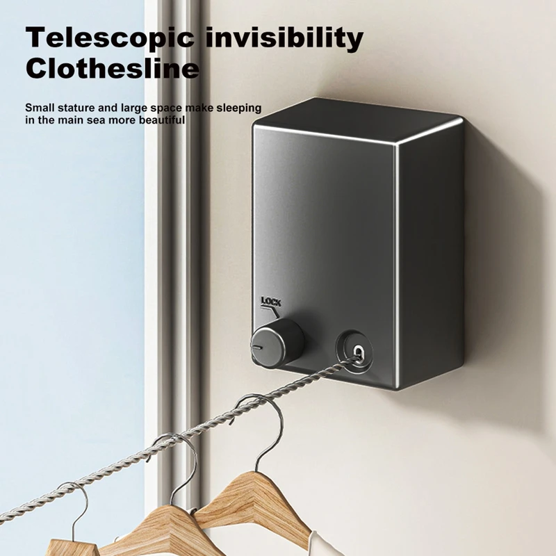 Выдвижная Веревка для белья из нержавеющей стали выдвижная веревка сушки одежды
