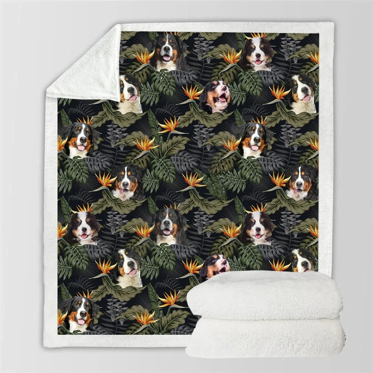 

Bernese Mountain Colorful Fleece Blanket 3D printed Wearable Blanket Adults/kids Fleece Blanket
