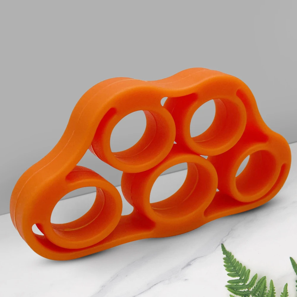 

5 Finger Gripper Strengthener Trainer Elastic Silicone Wrist Gripper Band Mini Portable Muscle Building for Gym Fitness Training