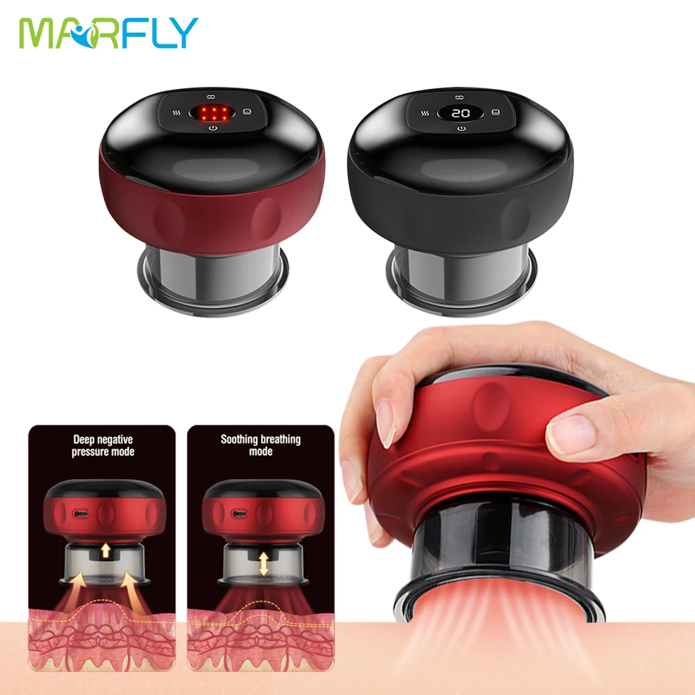 

Electric Cupping Anti-Cellulite Therapy Massager Scraping Vacuum Massage Jars Heating Vibration Suction Cup Slimming Fat Burning