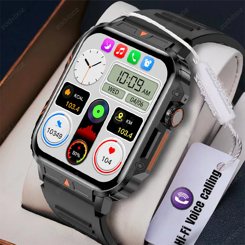 Смарт-часы с экраном 1 95 дюйма фитнес-трекер монитор сна сердечного ритма и