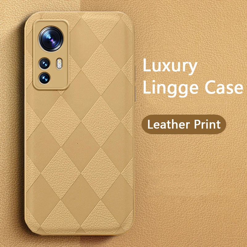 

Luxury Embossed Lingge Soft Leather Protection Case for Xiaomi Mi 12 Pro 11 Lite 10 Ultra 10s 11i Mix4 Poco F3 Redmi K40 K50 Pro
