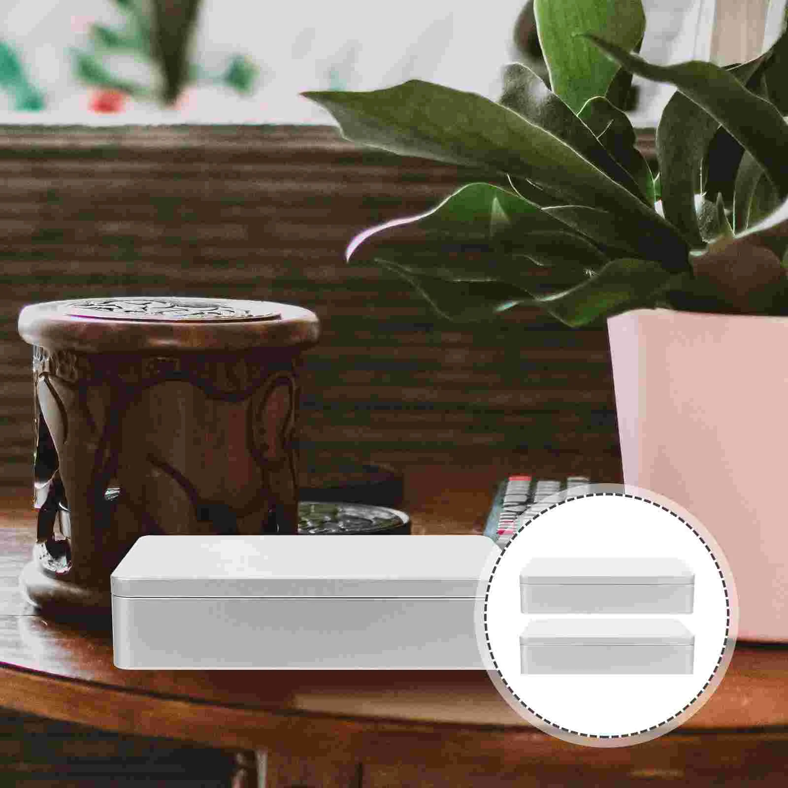 

Tin Box Tinplate Metal Tins Container Storage Cookie Gift Empty Candy Vintage Jewelry Rectangular Containers Tea Small Retro