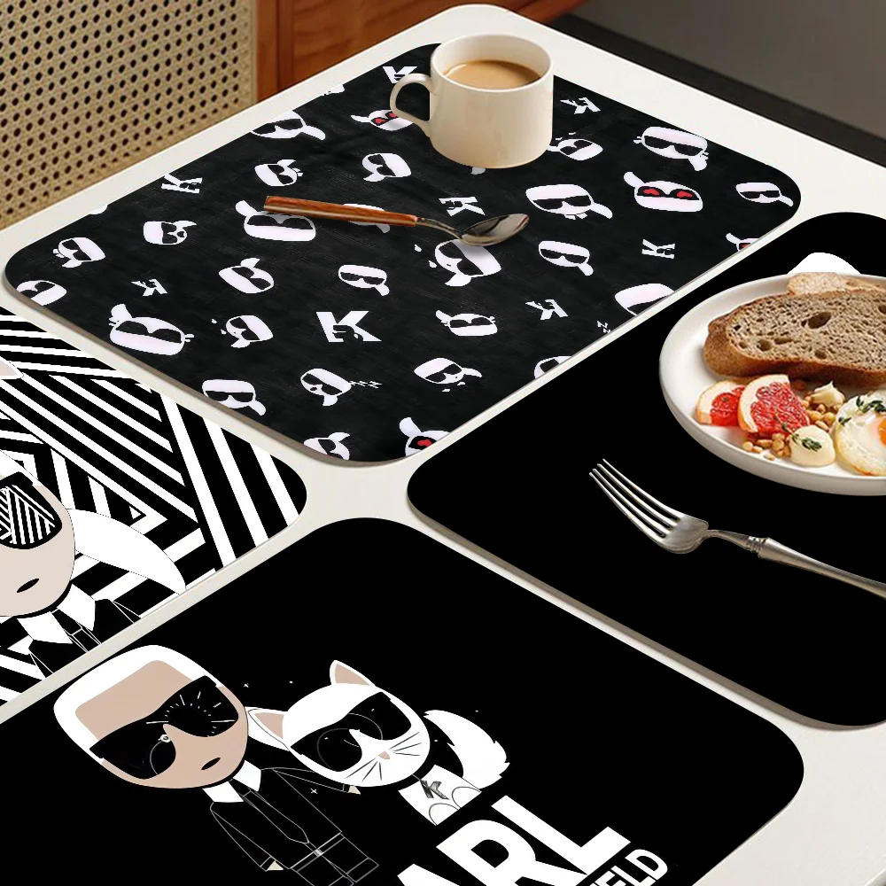 Art K-Karls Director-L-Lagerfelds Кухонный коврик для посуды Впитывающие коврики обеденного