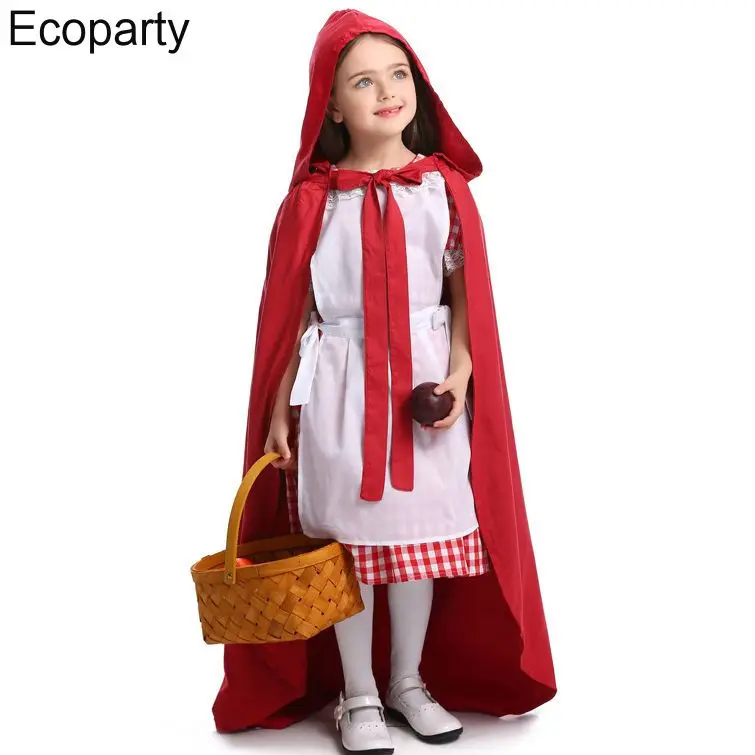 

Girl Little Red Riding Hood Costume Childrens Fairytale Dress Outfit Book Week Christmas Kid Cosplay Fancy Dress Outfits Suits50