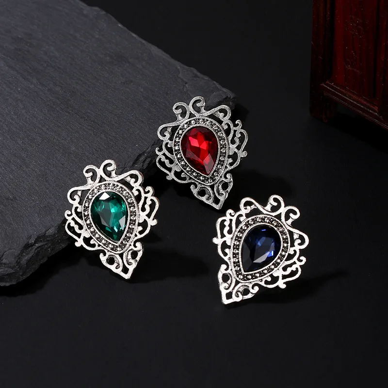 

Luxury Multi-color Crystal Geometric Brooches for Women Baroque Vintage Elegant Brooch Pins Banquet Party Jewelry Gifts