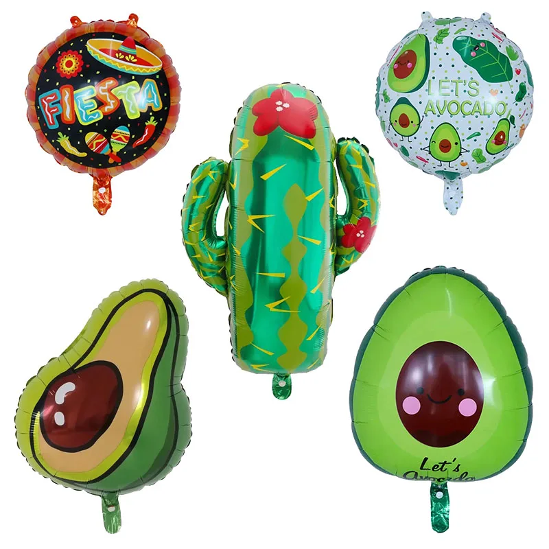 

50Pcs Big Cactus Balloons Avocado Air Globos Summer Party Mexican Fiesta Theme Birthday Party Decorations Baby Shower Supplies