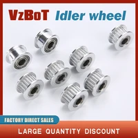 1set 3d printers parts vzbot gt2 idler kit aluminium timing pulley 20 tooth wheel bore 5mm for 2gt gates timing belt 6mm