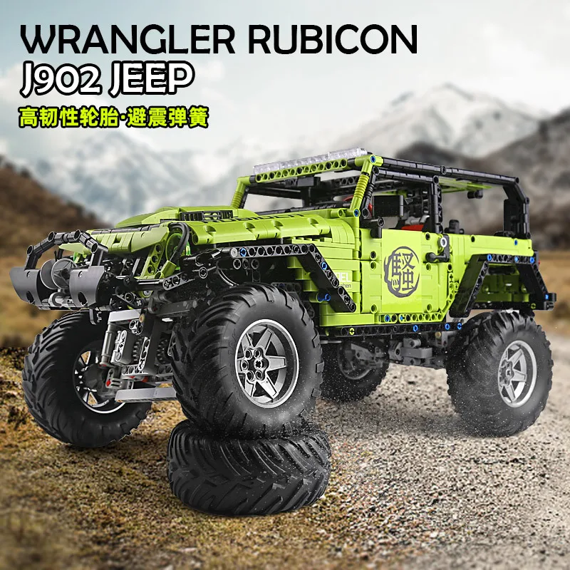 

New J902 High-Tech Model The MOC-5140 Jeeped Wranglers Rubicon Set Assembly Car Building Blocks Bricks Christmas Birthday Gifts