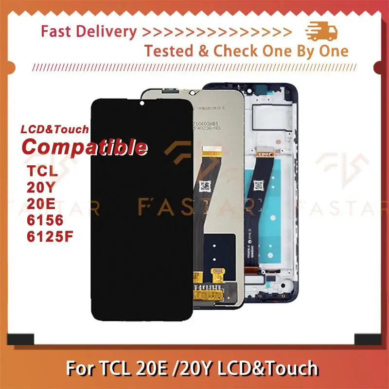

6.52"Original For TCL 20Y 20E LCD 6156D 6125 Display Touch Digitizer Assembly Replacement phone Screen TCL 20Y 20E 6125F lcd