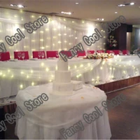 pretty and princessy white wedding starlight backdrop curtain with led light for wedding trinkle venue backdrop decoration