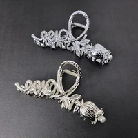 fashion 2pcslot large hair claw clips for woman large shark clipsstrong hold jaw clip wlhw090