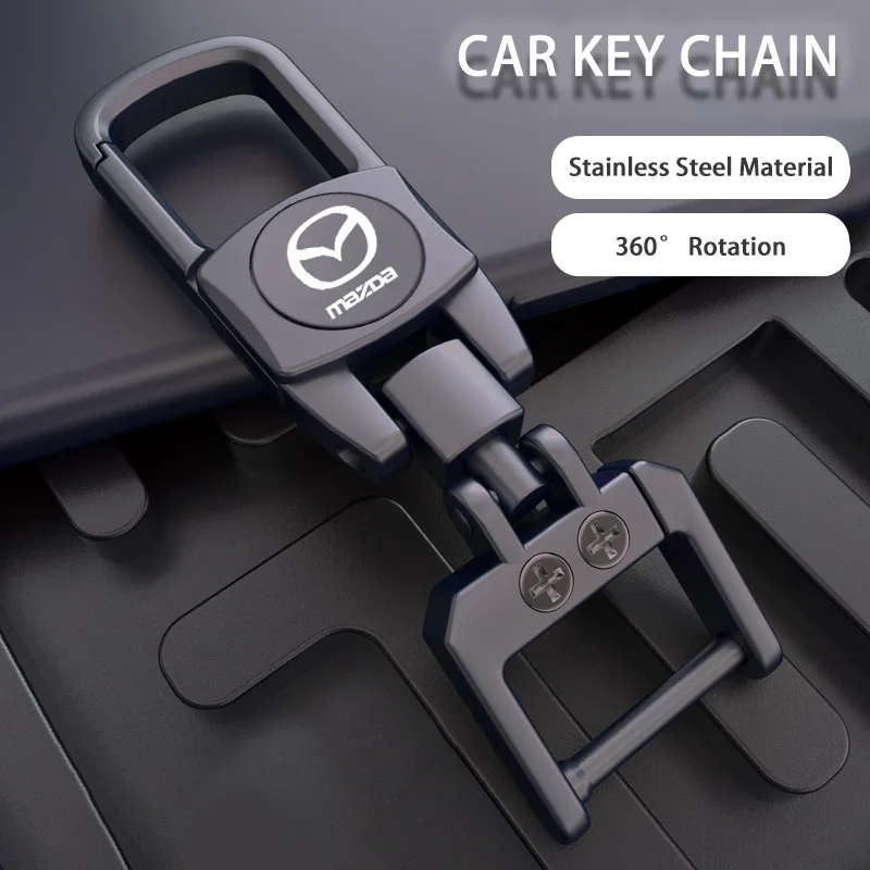 

Aluminum Alloy Car Keychain DIY Car Key Chain Trinket Keyring For Mazda 3 5 6 323 626 CX3 CX5 CX30 7 MX3 MX5 Decor Accessories