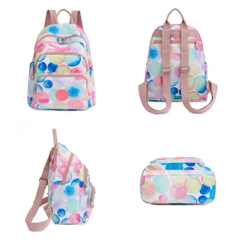 Women's Fashion Trend Backpacks Soft Oxford Printing Knapsack Female Light Large-capacity Multi-Function School Commute Rucksack