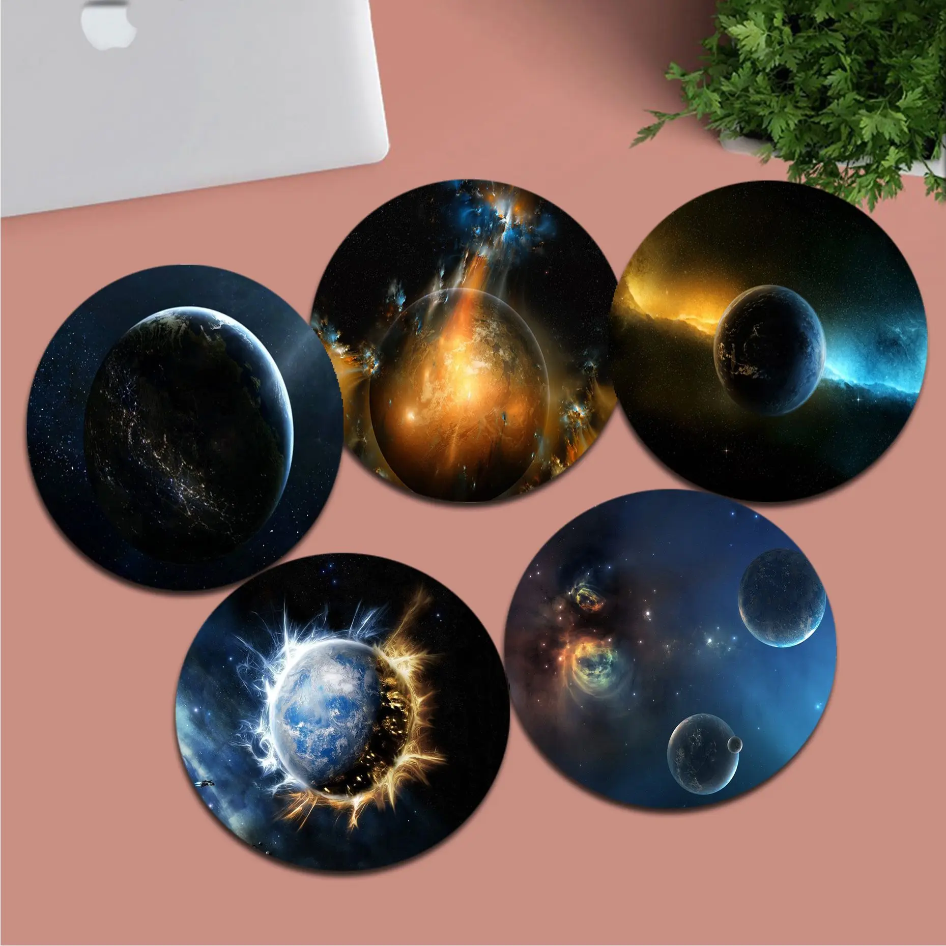 

Planet DIY Round Speed Version Game Computer Keyboard Office Table Mat PC Laptop Mouse mat for PC Mouse Carpet