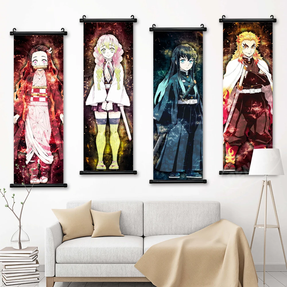 

Wall Art Anime Canvas Demon Slayer Pictures Kamado Tanjirou Painting Rengoku Kyoujurou Print Poster Hanging Scrolls Home Decor