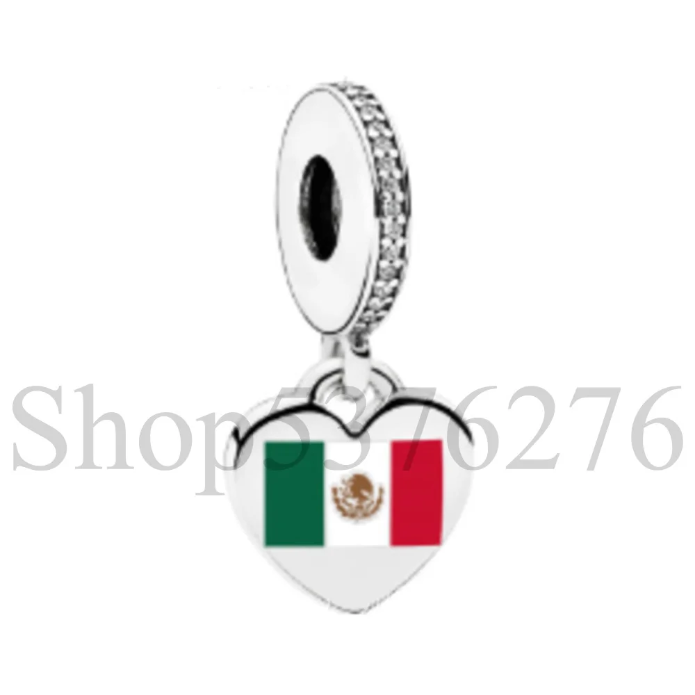 Бусина из стерлингового серебра 925 пробы Венесуэли Вьетнам флаг Украины сердце