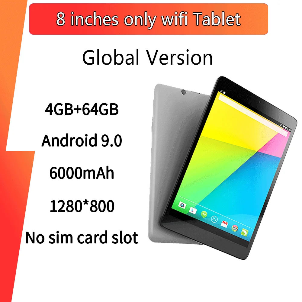 

2023 Новая глобальная версия Android 9 Планшеты 4 ГБ 64 ГБ 8-дюймовый экран HD 2K Изучение ON Line и Nekwork Office Wifi