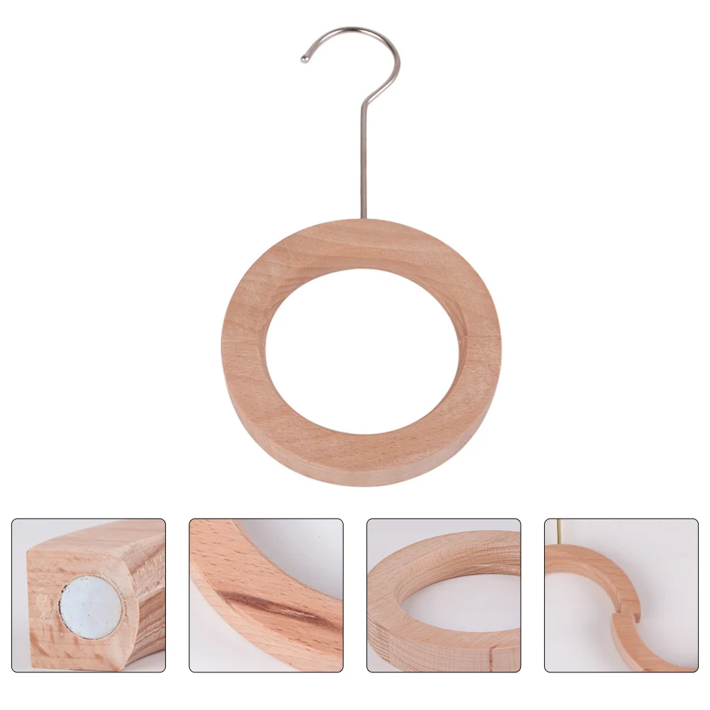 

Solid Wood Curtain Buckle Shawl Storage Tool Hangers Jeans Closet Organization Necktie Bags