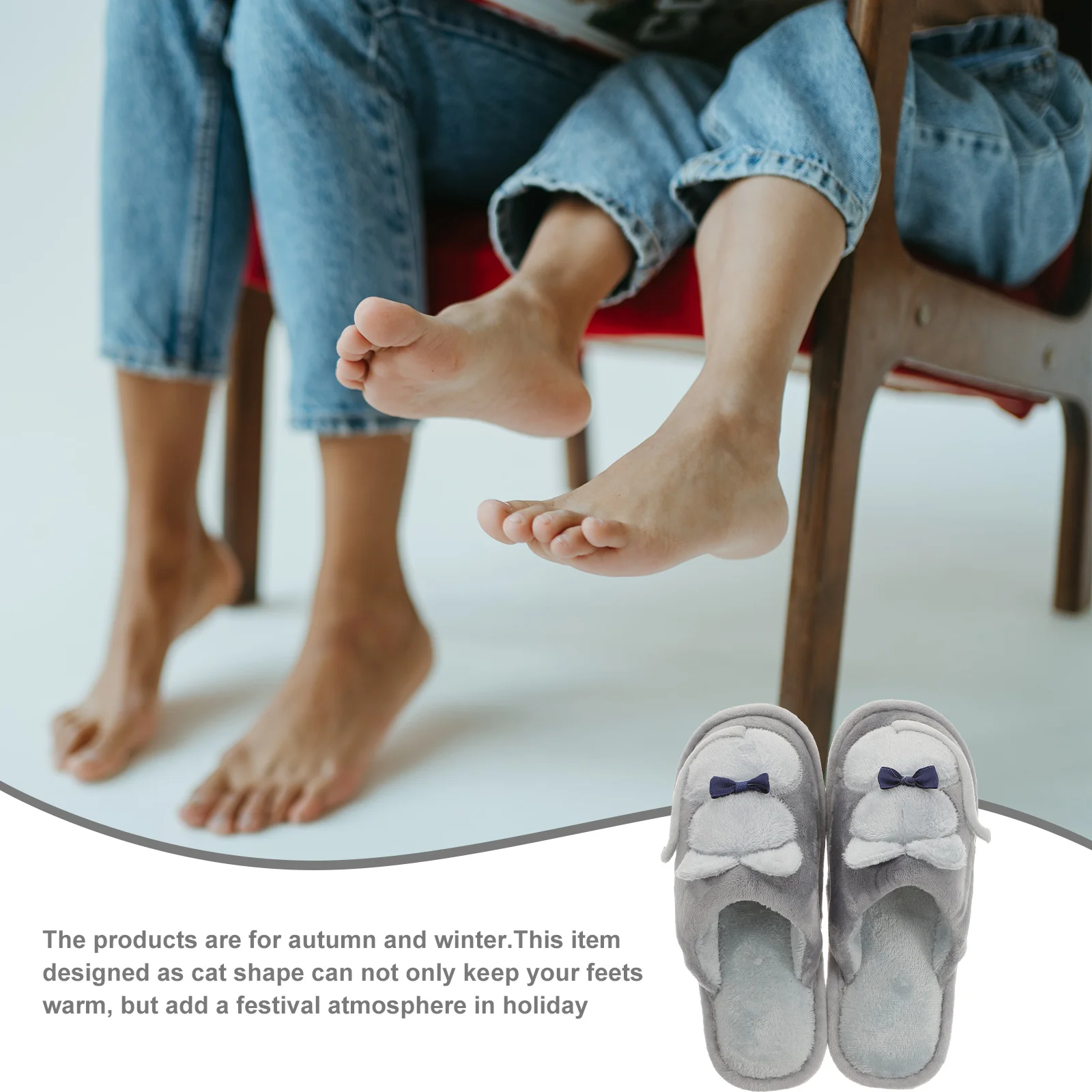 Cartoon Plush Slipper Fuzzy House Shoes Women Warm Slippers Kids Fuzzy Slippers Non-slip Cat Plush Slippers