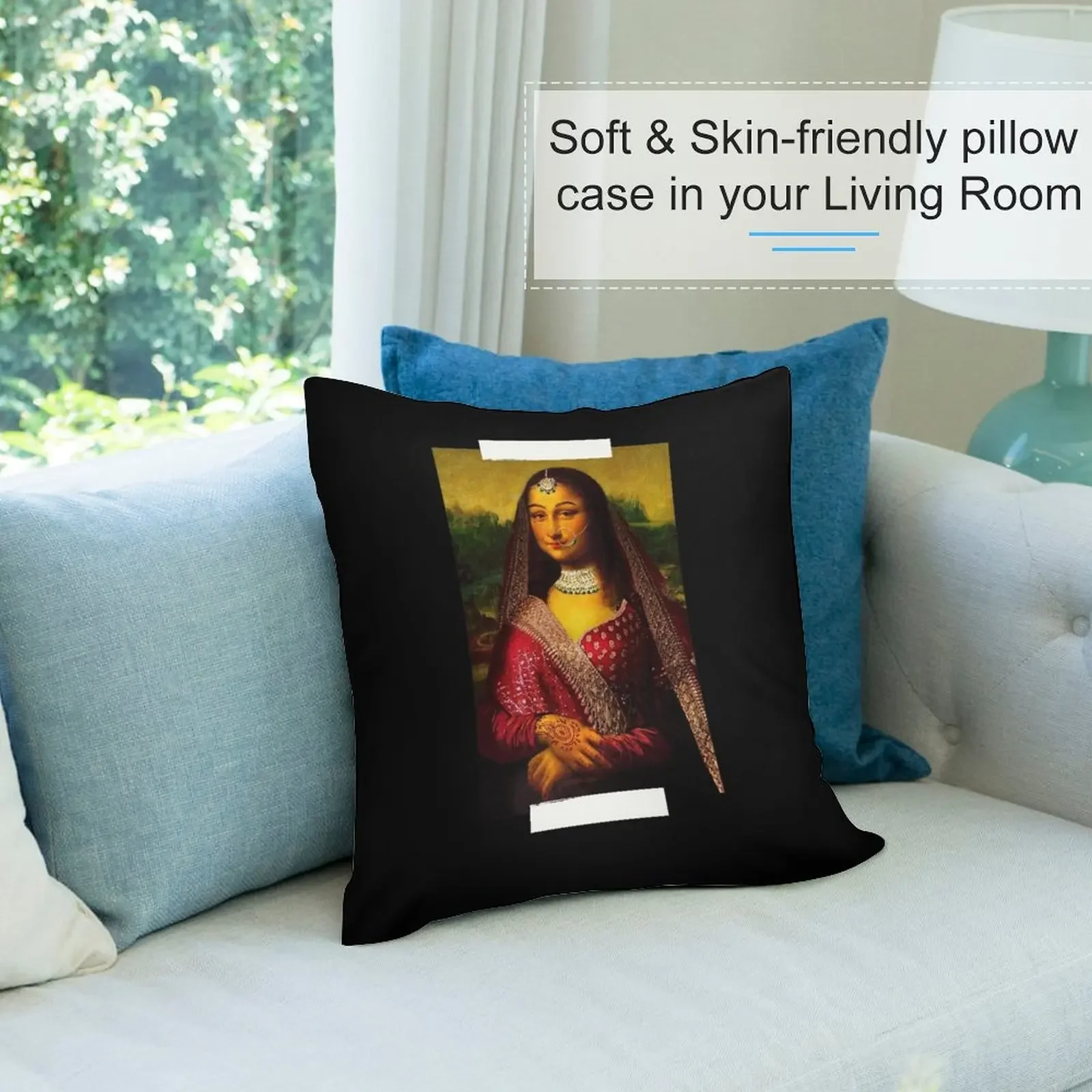 Дези Мона Лиза (Urdu) Декоративная подушка Чехлы для дивана Наволочка