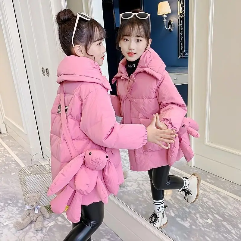 

Детский пуховик для девочек, куртка, хлопковое пальто, Утепленная зимняя теплая спортивная детская одежда, 2022
