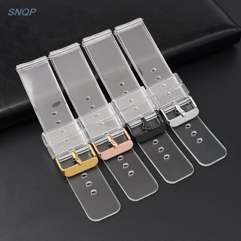 

20mm 22mm Transparent Silicone Strap for Huawei Watch 3 Smart Watch Band Soft PVC Wrist Bracelet Watch GT 3/2/2e/Pro/Runner