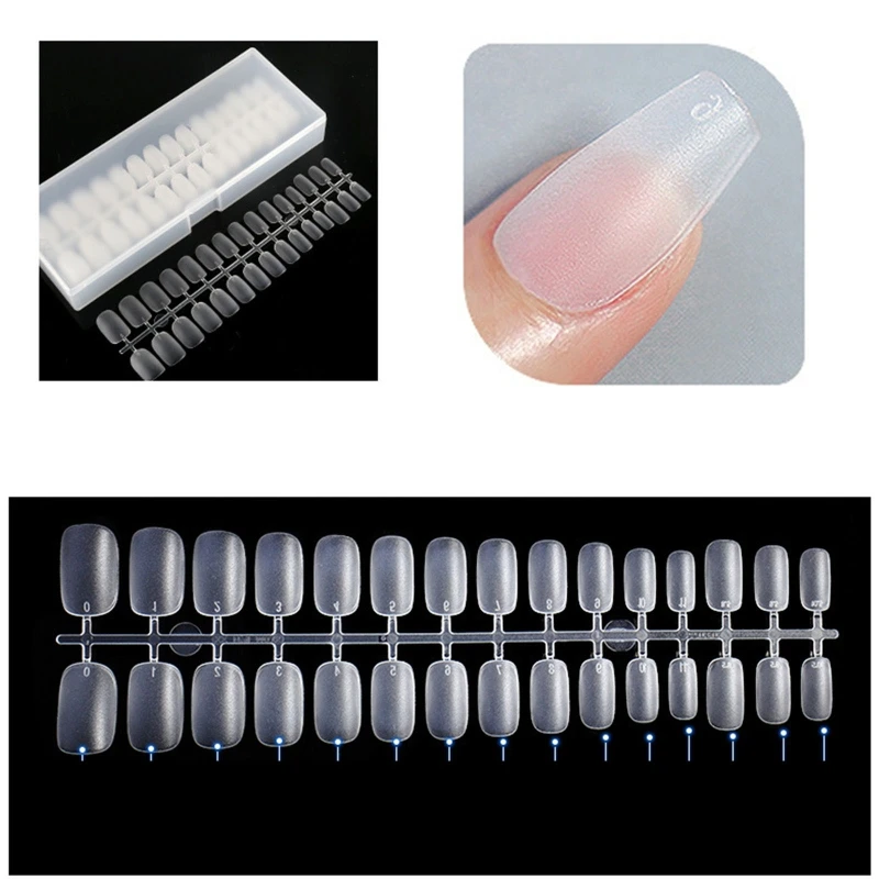 

240 шт., накладные ногти с полным покрытием, прозрачные накладные ногти