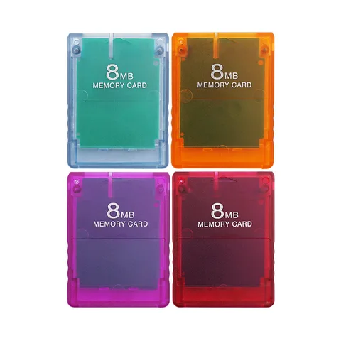 Карта памяти для PS2, для PlayStation 2, поддержка функций FreeMcBoot, 8 МБ, 16 МБ, 32 МБ, 64 МБ, решение M2, прозрачная цветная карта