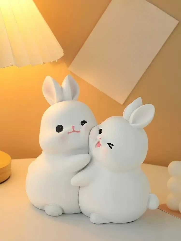 

Never Separate Embrace Rabbit Birthday Graduation Gift Girls Living Room Desktop Decoration